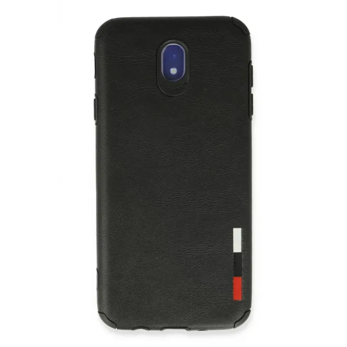 Newface Samsung Galaxy J7 Pro / J730 Kılıf Loop Deri Silikon - Siyah
