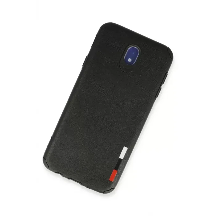 Newface Samsung Galaxy J7 Pro / J730 Kılıf Loop Deri Silikon - Siyah