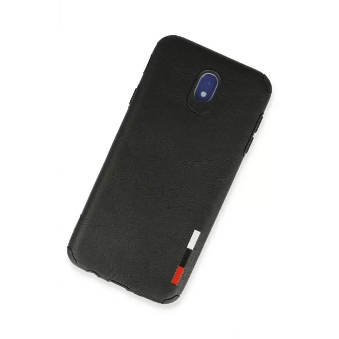 Newface Samsung Galaxy J7 Pro / J730 Kılıf Loop Deri Silikon - Siyah