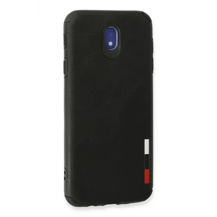 Newface Samsung Galaxy J7 Pro / J730 Kılıf Loop Deri Silikon - Siyah