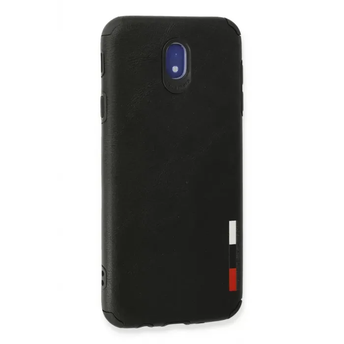 Newface Samsung Galaxy J7 Pro / J730 Kılıf Loop Deri Silikon - Siyah