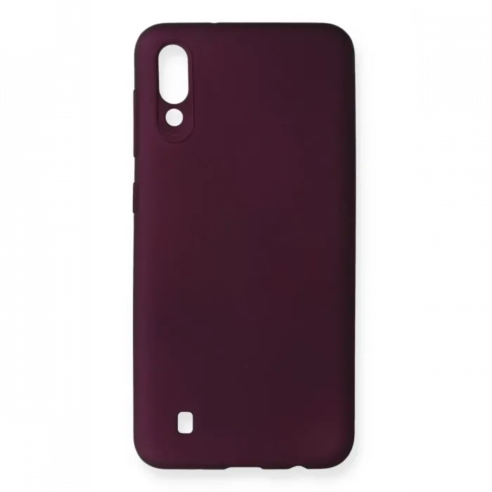 Newface Samsung Galaxy M10 Kılıf First Silikon - Mürdüm