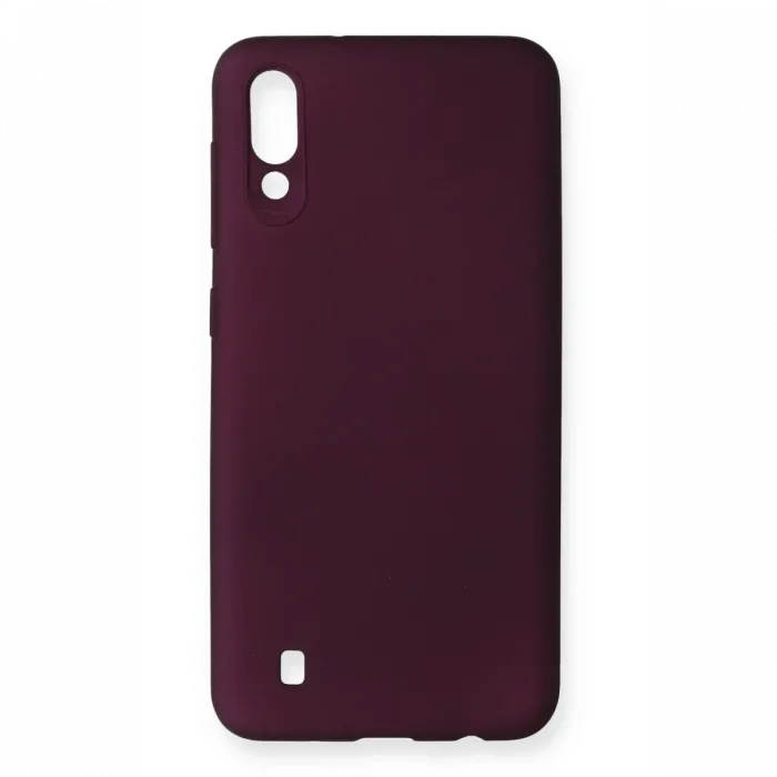 Newface Samsung Galaxy M10 Kılıf First Silikon - Mürdüm