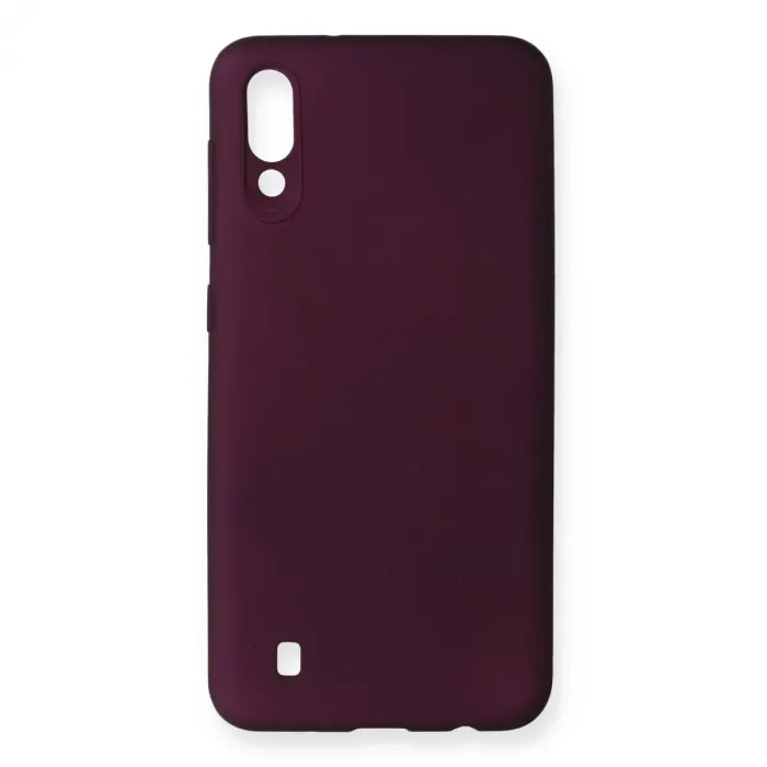 Newface Samsung Galaxy M10 Kılıf First Silikon - Mürdüm