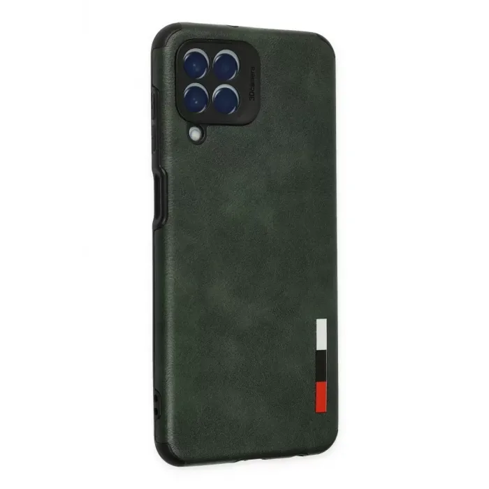 Newface Samsung Galaxy M33 Kılıf Loop Deri Silikon - Yeşil