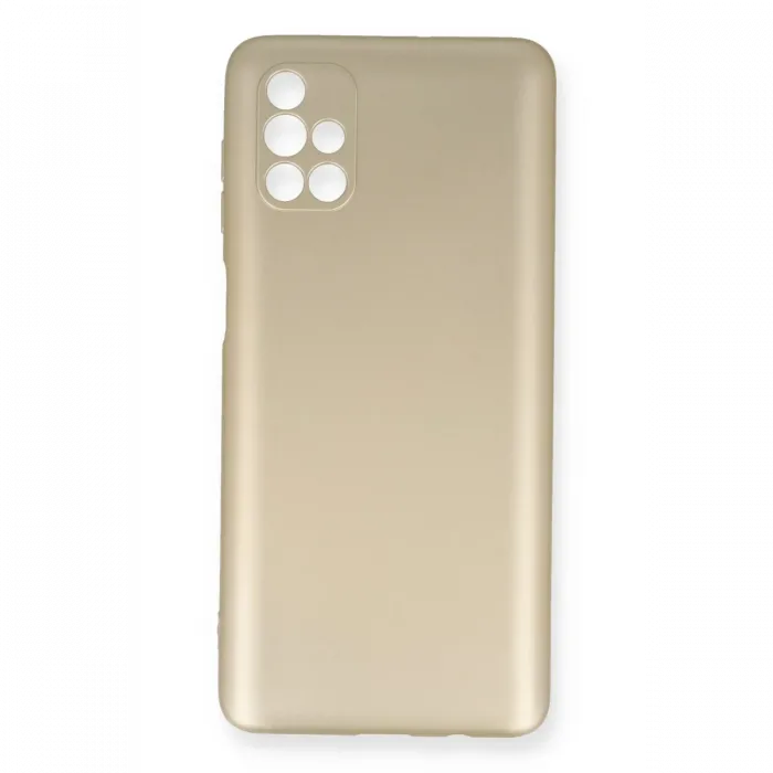 Newface Samsung Galaxy M51 Kılıf First Silikon - Gold