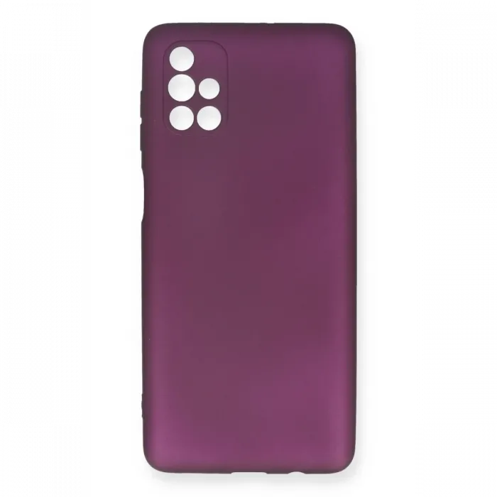 Newface Samsung Galaxy M51 Kılıf First Silikon - Mürdüm