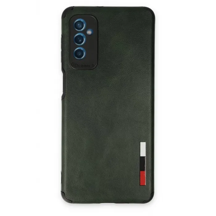 Newface Samsung Galaxy M52 5G Kılıf Loop Deri Silikon - Yeşil