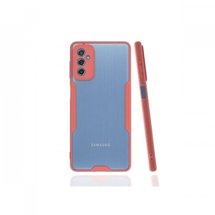 Newface Samsung Galaxy M52 5G Kılıf Platin Silikon - Pembe