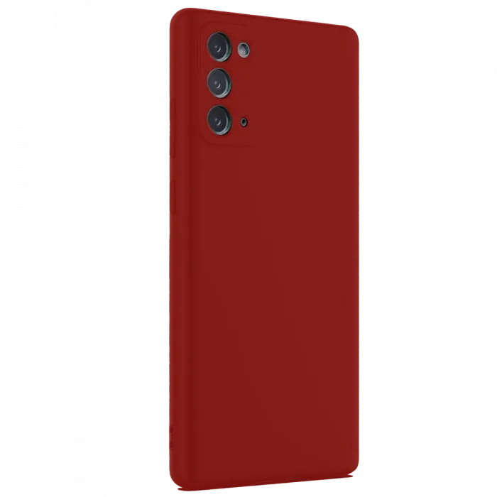 Newface Samsung Galaxy Note 20 Kılıf First Silikon - Bordo