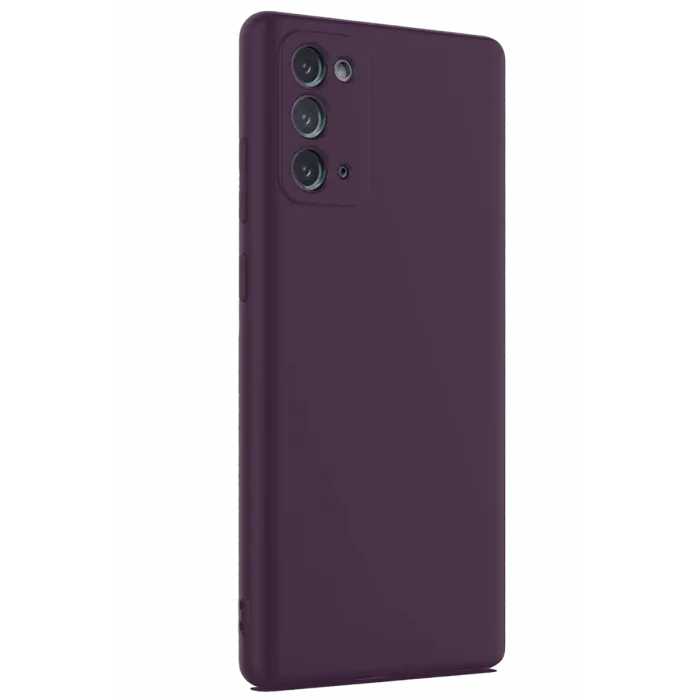 Newface Samsung Galaxy Note 20 Kılıf First Silikon - Mürdüm