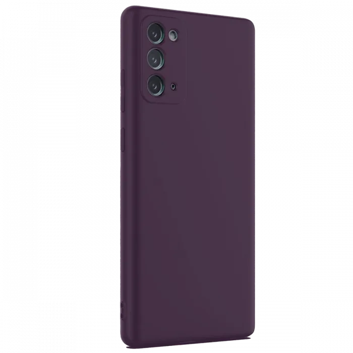 Newface Samsung Galaxy Note 20 Kılıf First Silikon - Mürdüm
