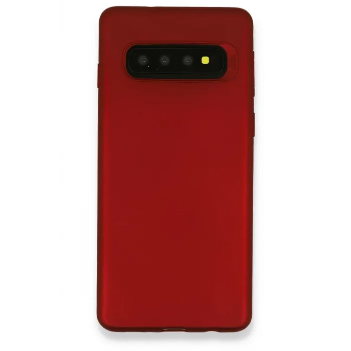 Newface Samsung Galaxy S10 Plus Kılıf First Silikon - Bordo