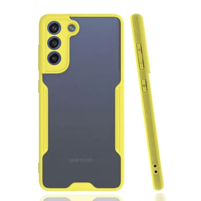 Newface Samsung Galaxy S21 FE Kılıf Platin Silikon - Sarı