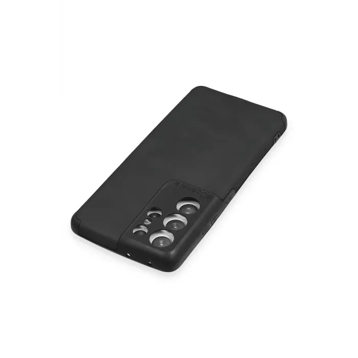 Newface Samsung Galaxy S21 Ultra Kılıf Loop Deri Silikon - Siyah