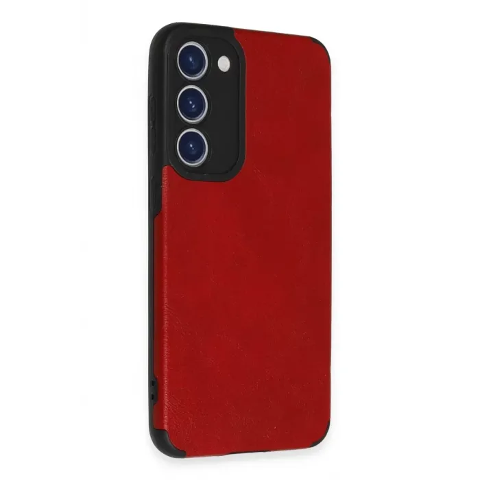 Newface Samsung Galaxy S23 Kılıf Loop Deri Silikon - Kırmızı