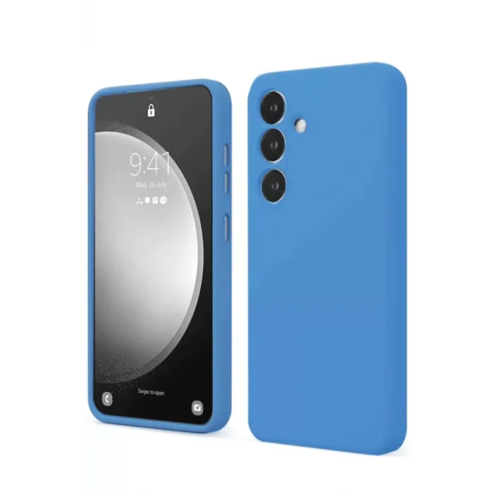 Newface Samsung Galaxy S24 FE Kılıf First Silikon - Mavi