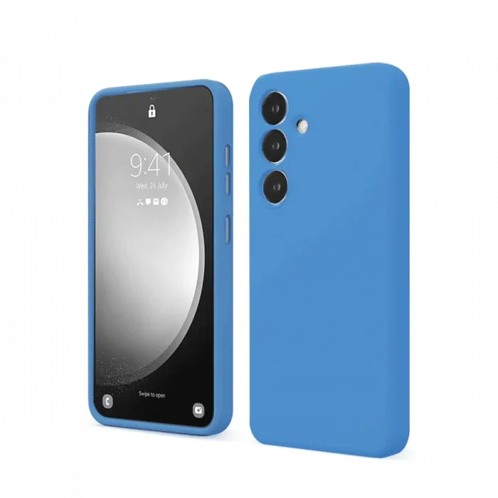 Newface Samsung Galaxy S24 FE Kılıf First Silikon - Mavi