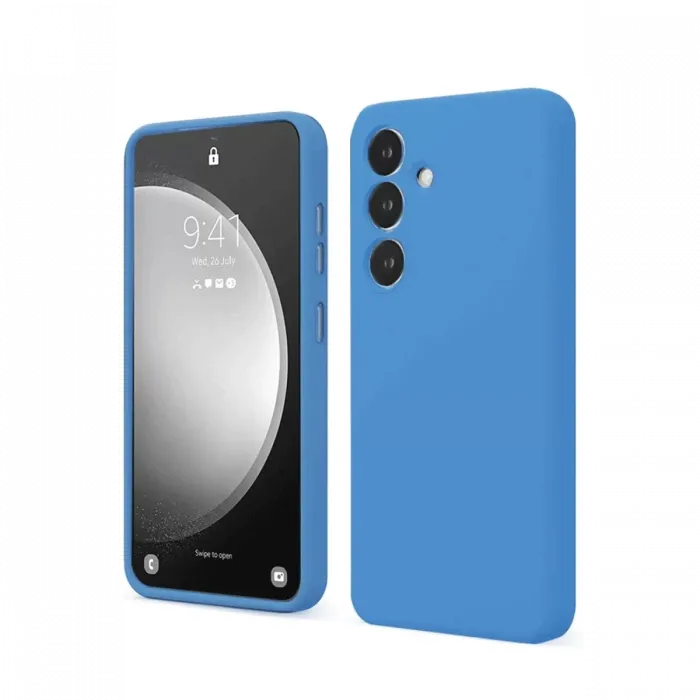 Newface Samsung Galaxy S24 FE Kılıf First Silikon - Mavi