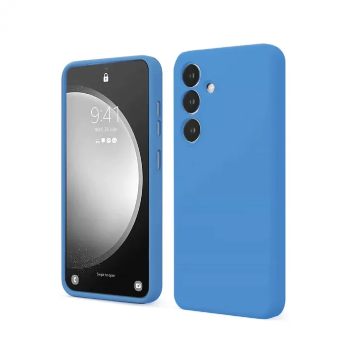 Newface Samsung Galaxy S24 FE Kılıf First Silikon - Mavi