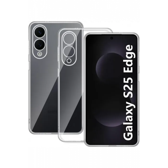Newface Samsung Galaxy S25 Edge Kılıf Lüx Şeffaf Silikon