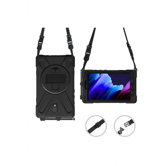 Newface Samsung Galaxy T577 Tab Active 3 Kılıf Amazing Tablet Kapak - Siyah