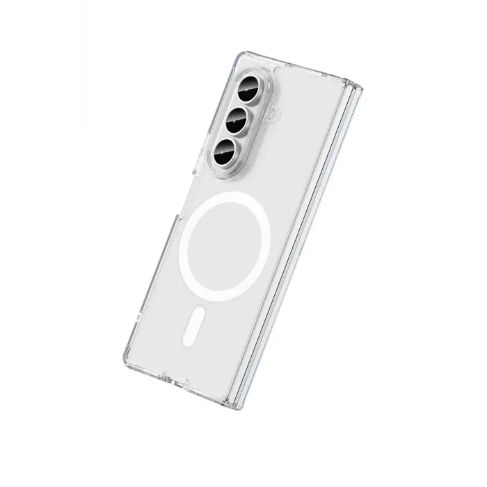 Newface Samsung Galaxy Z Fold 7 Kılıf Magneticsafe Şeffaf Silikon - Şeffaf
