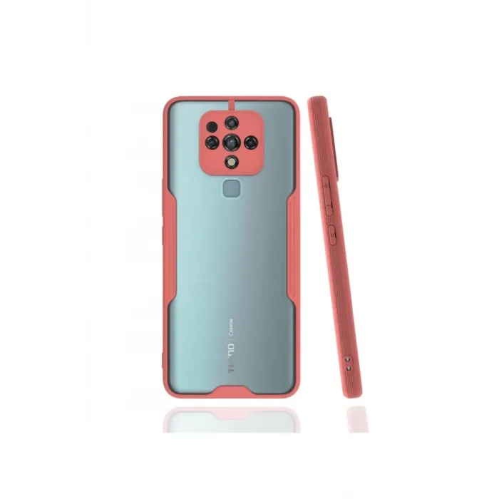 Newface Tecno Camon 16 Kılıf Platin Silikon - Pembe