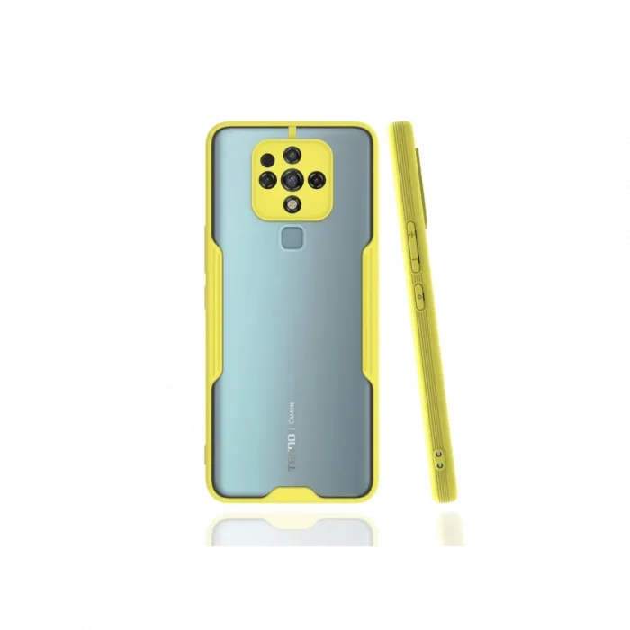 Newface Tecno Camon 16 Kılıf Platin Silikon - Sarı