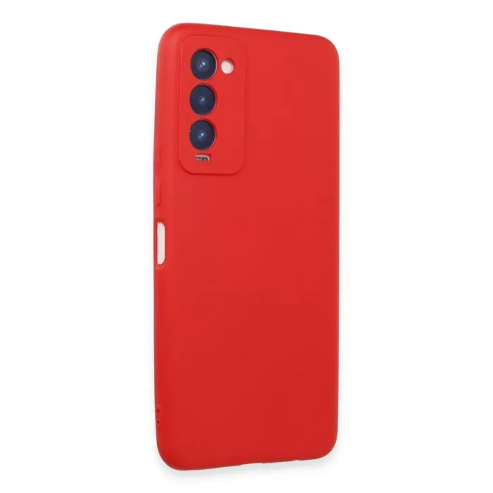 Newface Tecno Camon 18 Kılıf First Silikon - Kırmızı