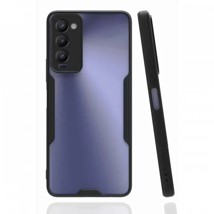 Newface Tecno Camon 18 Kılıf Platin Silikon - Siyah