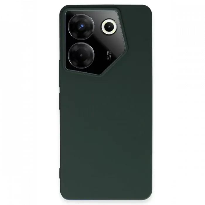 Newface Tecno Camon 20 Pro 5G Kılıf First Silikon - Koyu Yeşil