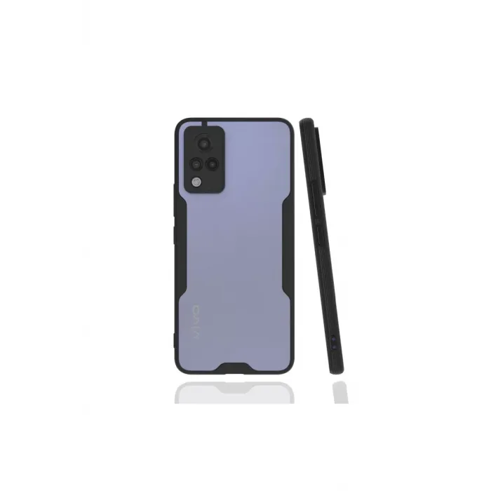Newface Vivo V21 Kılıf Platin Silikon - Siyah