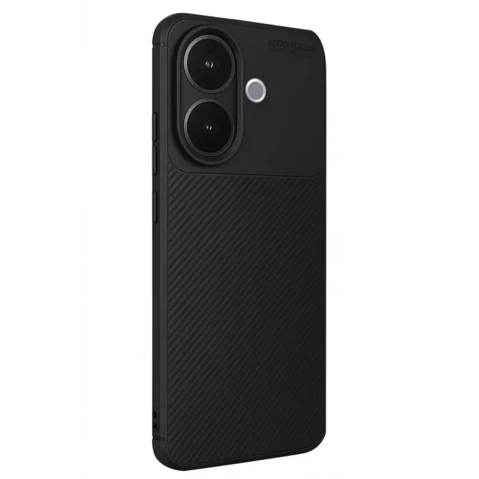 Newface Vivo V60 Lite Auto Focus Karbon Kapak - Siyah