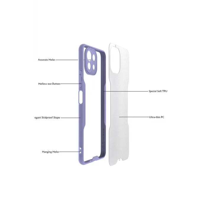 Newface Xiaomi Mİ 11 Lite Kılıf Platin Silikon - Siyah
