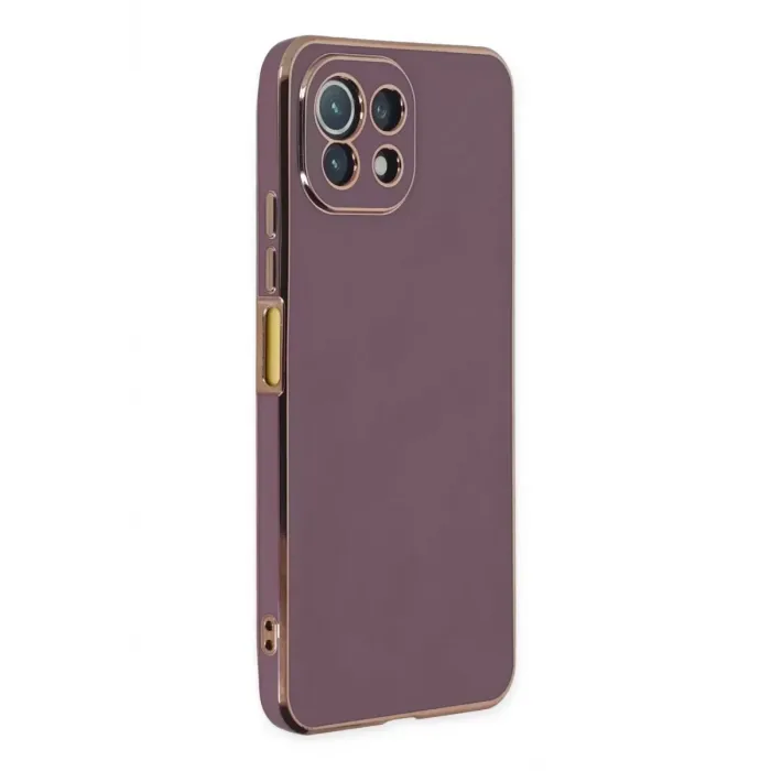 Newface Xiaomi Mİ 11 Lite Kılıf Volet Silikon - Mor