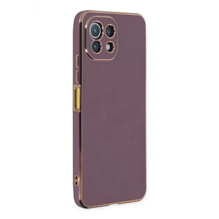 Newface Xiaomi Mİ 11 Lite Kılıf Volet Silikon - Mor