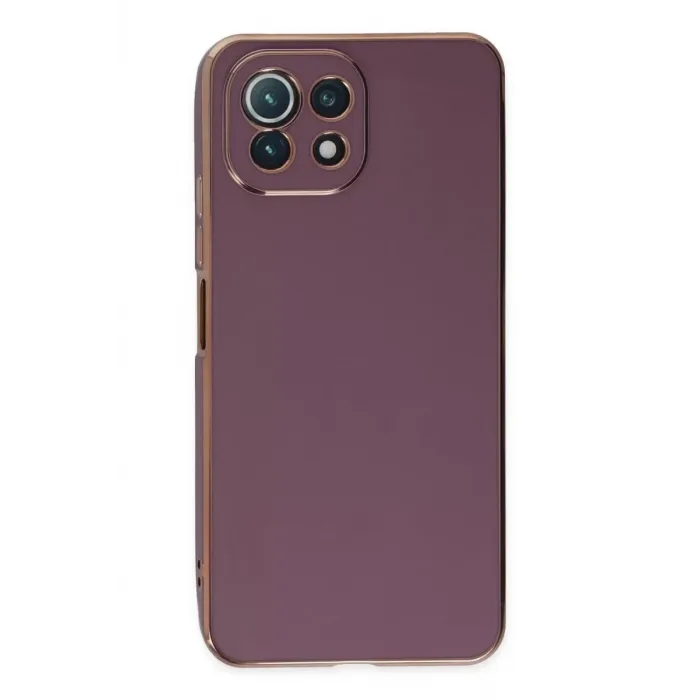 Newface Xiaomi Mİ 11 Lite Kılıf Volet Silikon - Mor