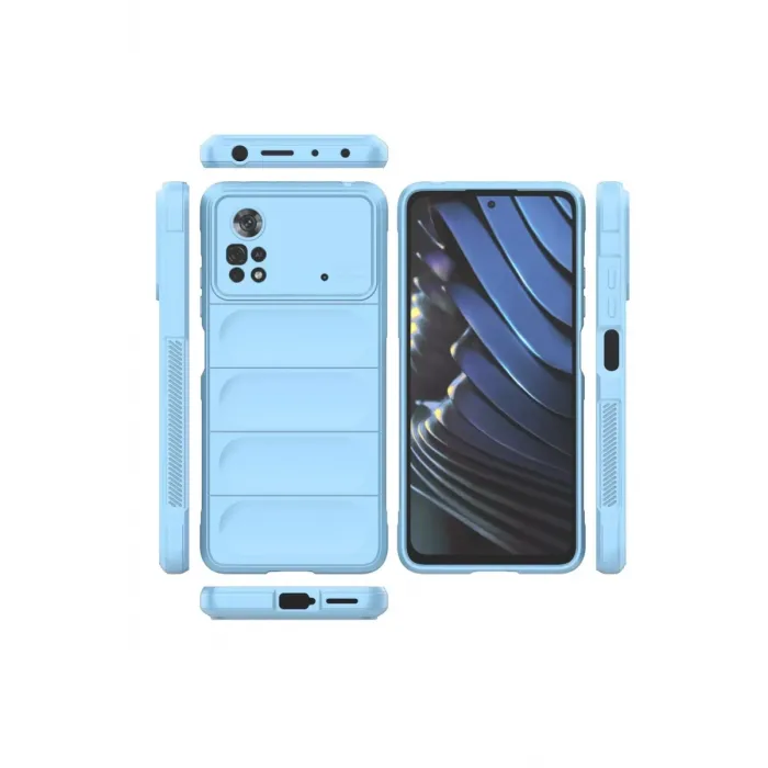 Newface Xiaomi Poco X4 Pro 5G Kılıf Optimum Silikon - Sky Blue