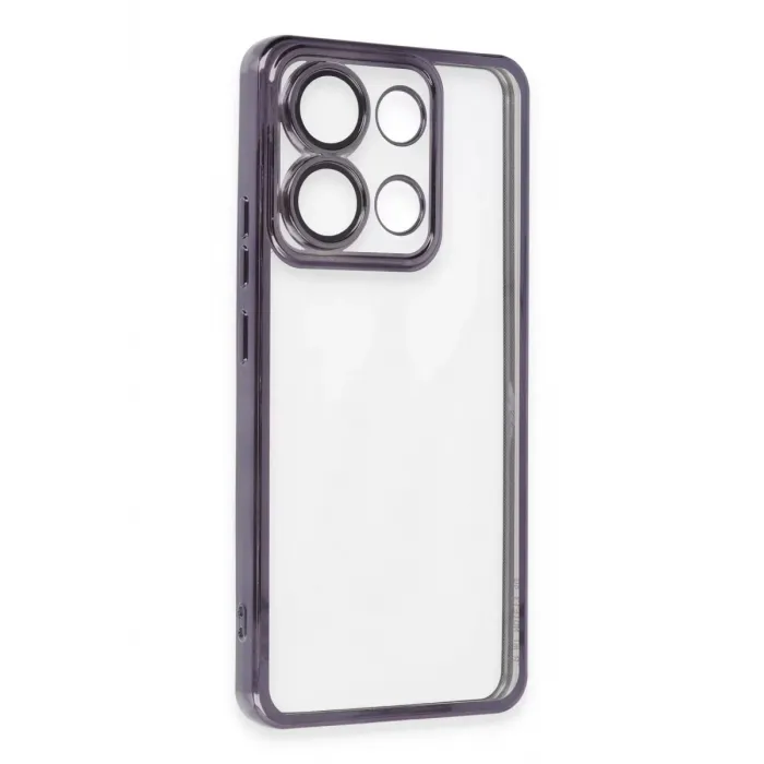 Newface Xiaomi Poco X6 Kılıf Razer Lensli Silikon - Mor