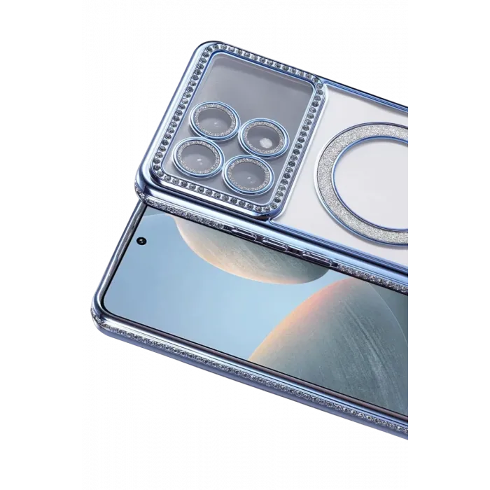 Newface Xiaomi Poco X6 Pro Joke Simli Magneticsafe Kılıf - Mavi