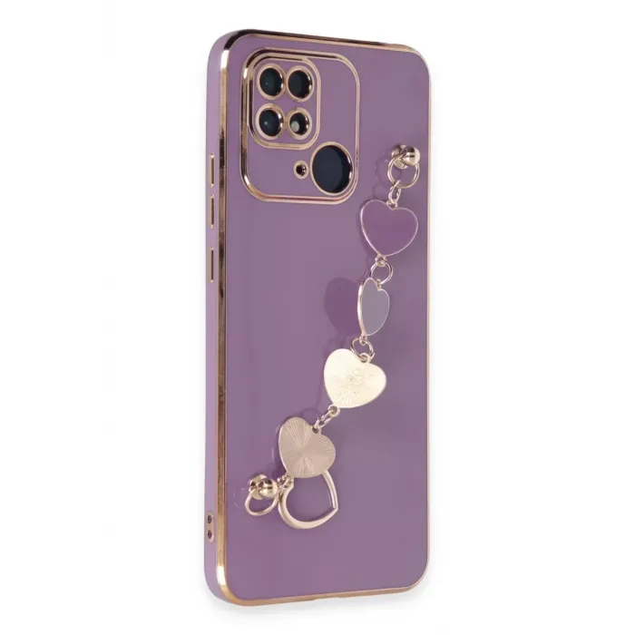 Newface Xiaomi Redmi 10C Kılıf Esila Silikon - Mor