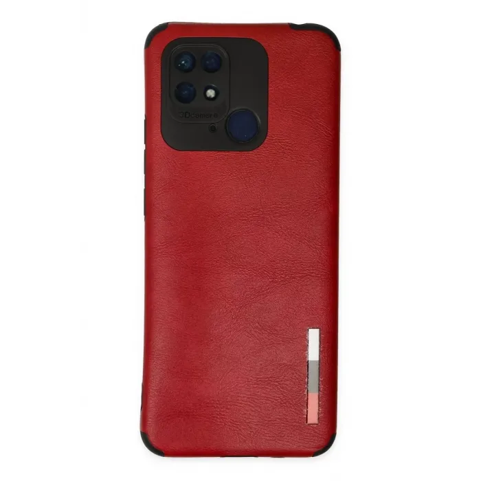 Newface Xiaomi Redmi 10C Kılıf Loop Deri Silikon - Kırmızı