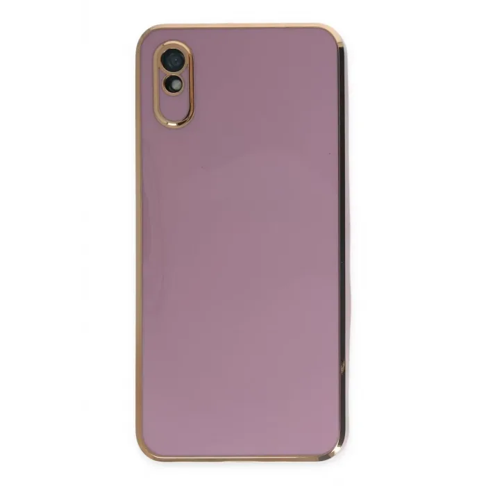 Newface Xiaomi Redmi 9A Kılıf Volet Silikon - Mor
