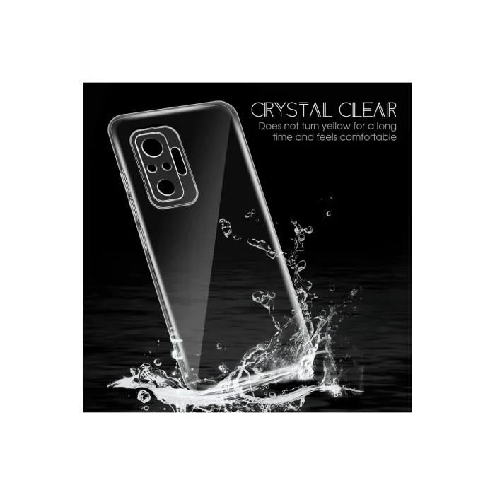 Newface Xiaomi Redmi Note 10 Pro Kılıf Lüx Şeffaf Silikon