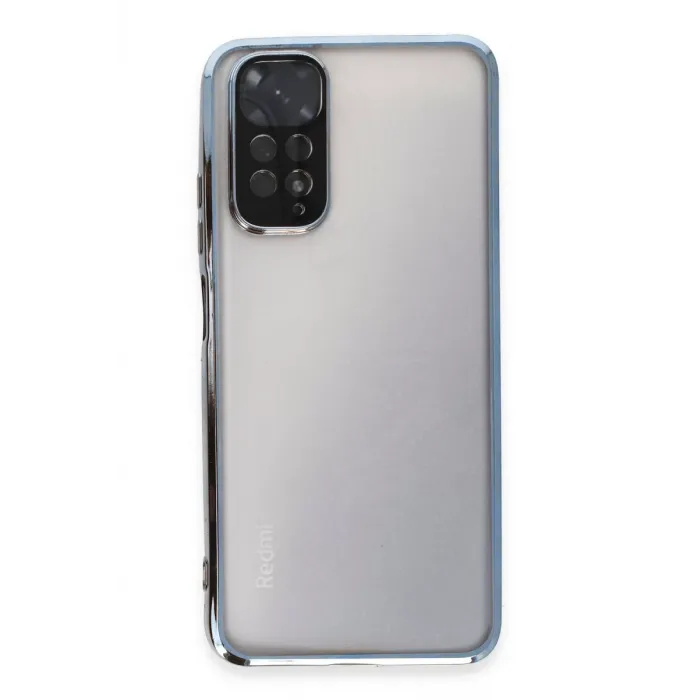 Newface Xiaomi Redmi Note 11 Kılıf Razer Lensli Silikon - Açık Mavi