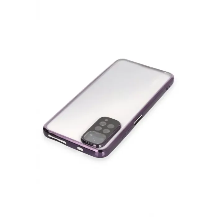 Newface Xiaomi Redmi Note 11 Kılıf Razer Lensli Silikon - Mor