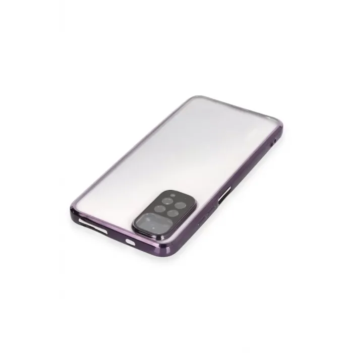 Newface Xiaomi Redmi Note 11 Kılıf Razer Lensli Silikon - Mor