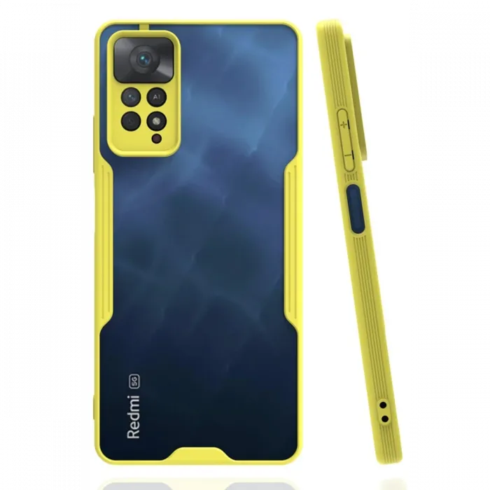 Newface Xiaomi Redmi Note 11 Pro Kılıf Platin Silikon - Sarı