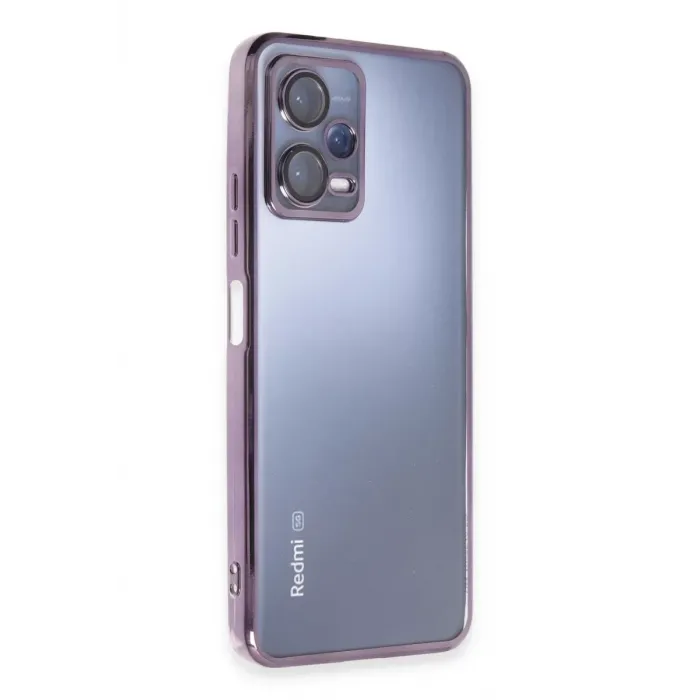 Newface Xiaomi Redmi Note 12 5G Kılıf Razer Lensli Silikon - Mor